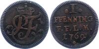 Fulda-Bistum Pfennig Heinrich VIII. von Bibra 1759-1788. -