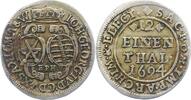 Sachsen-Albertinische Linie 1/12 Taler Johann Georg IV. 1691-1694. -