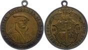 Tragbare Bronzemedaille 1883 Reformation 400. Geburtstag von Martin Luther 1883. Originalhenkel. Fast vorzüglich