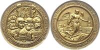 Sachsen-Albertinische Linie Vergoldete Bronzemedaille Albert 1873-1902. -