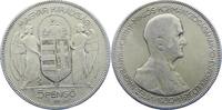 Ungarn 5 Pengö 1 Admiral Miklos Horty 1920-1944. -