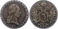 Haus Habsburg 3 Kreuzer Franz II.(I.) 1792-1835. -