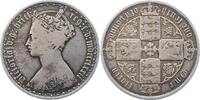 Großbritannien Florin. Gothic type. Victoria 1837-1901. -