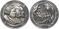 Reformation Versilberte Bronzemedaille 400-Jahrfeier der Übergabe der Augsburger Konfession. -