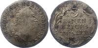 Brandenburg-Preußen Zeitgenössische versilberte Kupfer-Fälschung des 1 Friedrich II. 1740-1786. -