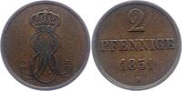 Braunschweig-Calenberg-Hannover 2 Pfennig Ernst August 1837-1851. -