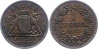 Baden-Durlach Kreuzer Friedrich I. 1852-1907. -