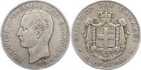 Griechenland 5 Drachmen Georg I. 1863-1913. -