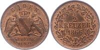 Baden-Durlach 1/2 Kreuzer Friedrich I. 1852-1907. -