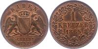 Baden-Durlach Kreuzer Friedrich I. 1852-1907. -