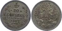 Russland 20 Kopeken Alexander II. 1855-1881. -