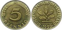 Münzen der Bundesrepublik Deutschland 5 Pfennig Mark 1945-2001. -