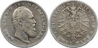 Württemberg 2 Mark Karl 1864-1891. -
