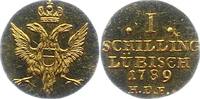 Lübeck-Stadt Goldabschlag von den Stempeln des Schilling Gold -