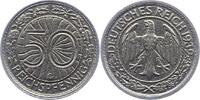 50 Reichspfennig 1932  G Weimarer Republik  Sehr schön +