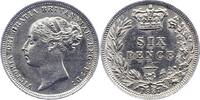 Großbritannien Sixpence Victoria 1837-1901. -