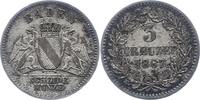 Baden-Durlach 3 Kreuzer Friedrich I. 1852-1907. -