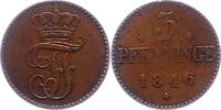 Mecklenburg-Schwerin 3 Pfennig Friedrich Franz II. 1842-1883. -