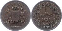 Baden-Durlach Kreuzer Friedrich I. 1852-1907. -