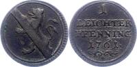 Bamberg, Bistum Leichter Pfennig Adam Friedrich von Seinsheim 1757-1779. -