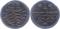 Heller 1763 Sachsen-Hildburghausen Ernst Friedrich Karl 1745-1780. Sehr schön