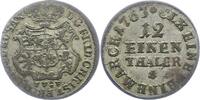 1/12 Taler 1763 Sachsen-Albertinische Linie Friedrich Christian 1763. Winz. Prägeschwäche, sehr schön