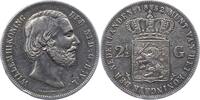 Niederlande-Königreich 2 1/2 Gulden Wilhelm III. 1849-1890. -