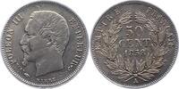 50 Centimes 1858  A Frankreich Napoleon III. 1852-1870. Sehr schön