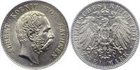 Sachsen 2 Mark Albert 1873-1902. -