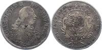 Taler 1766 Württemberg Karl Eugen 1744-1793. Schöne Patina. Schrötlingsfehler, sehr schön