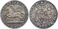 1/12 Taler 1820  MC Braunschweig-Wolfenbüttel Karl 1815-1830. Schöne Patina. Winz. Schrötlingsfehler, fast Stempelglanz
