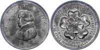 Reformation Weißmetallmedaille 1 350 Jahrefeier der Augsburger Konfession 1880. -
