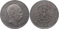 Sachsen 5 Mark Albert 1873-1902. -