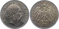 Sachsen 2 Mark Albert 1873-1902. -