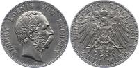 Sachsen 2 Mark Albert 1873-1902. -