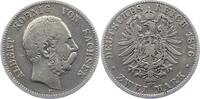 Sachsen 2 Mark Albert 1873-1902. -