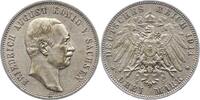 Sachsen 3 Mark Friedrich August III. 1904-1918. -