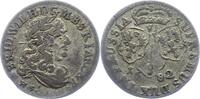 6 Gröscher 1 1682  HS Brandenburg-Preußen Friedrich Wilhelm 1640-1688. Sehr schön