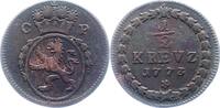 Pfalz-Kurlinie 1/2 Kreuzer Karl Theodor 1742-1799. -
