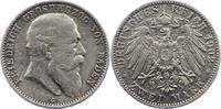 Baden 2 Mark Friedrich I. 1856-1907. -