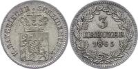 Bayern 3 Kreuzer Ludwig II. 1864-1886. -