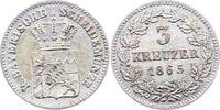 Bayern 3 Kreuzer Ludwig II. 1864-1886. -