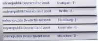  2 Euro 2008 A, D, F,G Euro. Polierte Platte 296.51 元  ＋  46.82 元 运费