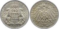 Hamburg 3 Mark 1909 J Sehr sch&ouml;n - vorz&uuml;glich 343.33 元  ＋  46.82 元 运费