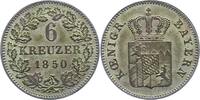 Bayern 6 Kreuzer 1850 Maximilian II. Joseph 1848-1864. Vorz&uuml;glich + 52.08 US$  +  23.15 US$ shipping