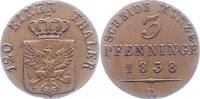 Brandenburg-Preu&szlig;en 3 Pfennig 1839 D Friedrich Wilhelm III. 1797-1840. S... 52.08 US$  +  23.15 US$ shipping