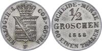 Sachsen-Coburg-Gotha 1/2 Groschen 1858 F Ernst II. 1844-1893. Vorz&uuml;glich + 86.79 US$  +  23.15 US$ shipping