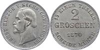 Sachsen-Coburg-Gotha 2 Groschen 1870 B Ernst II. 1844-1893. Vorz&uuml;glich -... 109.94 US$  +  23.15 US$ shipping