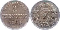 Bayern 2 Pfennig 1866 Ludwig II. 1864-1886. Belag, sehr sch&ouml;n - vorz&uuml;gli... 13.89 US$  +  23.15 US$ shipping
