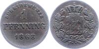 Bayern 1 Pfennig 1866 Ludwig II. 1864-1886. Sehr sch&ouml;n 8.10 US$  +  23.15 US$ shipping
